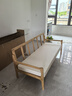 木棲坊（WOOD WORKSHOP）實(shí)木沙發(fā)日式小戶型簡約冬夏兩用客廳單人三人位家具布藝沙發(fā)組合 米白色*四人【硅膠皮】 曬單實(shí)拍圖