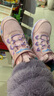 Skechers斯凱奇童鞋女童靴子冬季防潑水閃燈鞋高幫休閑兒童棉靴302667L 粉紅色/多彩色/PKMT/純色大底 30 曬單實拍圖