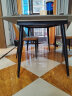 快乐之源 餐桌意式轻奢岩板家用小户型长方形饭桌北欧大理石餐桌椅组合 (1.6*0.9m)餐桌（亮光） 实拍图