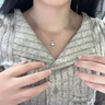 老鳳祥鉆石心中有你項鏈女足銀愛心吊墜七夕情人節(jié)禮物送女友老婆 心中有你項鏈-跳動的心-鉆石款 曬單實拍圖