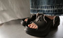 SMFK[预售]WAVE高跟运动拖鞋 SL002B1 厚底增高时髦一字拖 9.5cm 荒野黑 预售5.10 38 晒单实拍图
