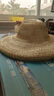 芳嬪干農活戴的太陽(yáng)帽女防紫外線(xiàn)竹編遮陽(yáng)帽 中山男士大圓手工草帽防 大圓帽 直徑40cm 均碼 曬單實(shí)拍圖