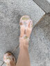 Veblen维布伦洞洞鞋女夏时尚防滑沙滩鞋软底学生果冻拖鞋坡跟凉拖鞋外穿 时尚巴黎#金色 38 标准码 实拍图