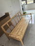 木棲坊（WOOD WORKSHOP）實(shí)木沙發(fā)日式小戶型簡約冬夏兩用客廳單人三人位家具布藝沙發(fā)組合 米白色*四人【硅膠皮】 曬單實(shí)拍圖