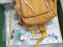 出走芝士奶糖 自制魚(yú)餅掛件書(shū)包小巧學(xué)生雙肩包旅行包電腦包登山包女 芝士奶油黃（小號） 曬單實(shí)拍圖