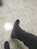 羚步 馬丁靴男夏季高幫皮鞋英倫風男鞋真皮休閑中幫皮靴磨砂港風靴子潮 黑色 40 曬單實拍圖