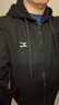 美津濃MIZUNO戶(hù)外休閑衛衣男春秋冬季連帽開(kāi)衫加絨加厚外套男純色寬松 曬單實(shí)拍圖