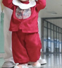 G.duck小黃鴨一周歲禮服春秋男寶寶抓周衣服國風(fēng)百天百日宴滿(mǎn)月嬰兒套裝 紅色三件套 90 尺碼1~2歲【 80-90cm】 曬單實(shí)拍圖