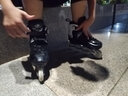 小狀元溜冰鞋成人輪滑鞋成年人兒童初學(xué)者專業(yè)男童旱冰鞋滑冰鞋滑輪大人 【炫酷黑|鞋+工具禮包】 L 大碼全閃（36-41碼） 曬單實(shí)拍圖