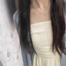 ?，敽Y流蘇銀項鏈女士鎖骨鏈時(shí)尚吊墜生日禮物送女朋友 蝴蝶結流蘇銀項鏈 曬單實(shí)拍圖