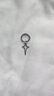 BJYL星星十字架耳釘男士潮流鈦鋼耳環(huán)男女個性簡約風情侶耳飾學生 一對 曬單實拍圖