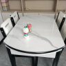 上林春天 岩板餐桌实木餐桌家用小户型餐桌椅组合伸缩折叠饭桌子餐厅家具 9MM香奈尔亮光-贝勒椅 1.2米一桌四椅 实拍图