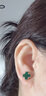 愛情故飾s925銀孔雀石四葉草耳釘女時尚飾品耳環(huán)生日520情人節(jié)禮物送女友 四葉草孔雀石耳釘+玫瑰花禮盒 曬單實拍圖