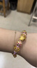 京越隆黃金足金999金KT貓手鏈貓頭轉(zhuǎn)運(yùn)珠皮繩禮物情人節(jié)送女友生日禮物 黃金KT貓素金版約0.7-0.8g+粉繩配件 曬單實(shí)拍圖