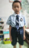 心可派兒六一兒童表演服小學(xué)生校服夏裝英倫風(fēng)襯衫幼兒園服班服畢業(yè)照服裝 男款=短袖+短褲+領(lǐng)帶 130 曬單實(shí)拍圖