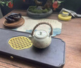陶羽汝窯桃枝秾粉藤編提梁壺單壺陶瓷泡茶器家用輕奢開(kāi)片可養中式高檔 仿宋汝窯「桃枝秾粉藤編提梁壺」 曬單實(shí)拍圖