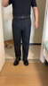 拇指白小衫男士秋冬新款休閑褲修身商務(wù)四面彈暖柔舒適長褲 墨黑 31 曬單實拍圖