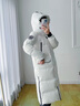 波司登（BOSIDENG）極寒90鵝絨長(zhǎng)款羽絨服男女情侶款過膝防風(fēng)保暖外套 冰川白8637 M 165/88A 曬單實(shí)拍圖