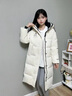 鴨鴨（YAYA）王一博極寒羽絨服男女同款冬季新品長(zhǎng)款過(guò)膝加厚情侶裝保暖外套 青光黑色 L 曬單實(shí)拍圖