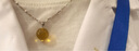 滴水成珠 琥珀吊墜凈水藍(lán)珀圓珠925銀吊墜潔凈無黑點(diǎn)墨西哥藍(lán)珀禮物送女友 10.0-11.0mm藍(lán)珀+925銀吊墜托 曬單實(shí)拍圖