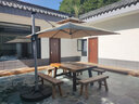 御藤美家（ROYAL RATTAN）戶外太陽能遮陽傘庭院花園大型LED燈日夜兩用戶外室外擺攤羅馬傘 【雙桿燈條】3米配300斤水箱 曬單實拍圖