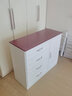 皇翔 實(shí)木斗柜儲物柜臥室收納柜五斗櫥抽屜式收納柜子家具柜客廳柜 四斗加門(mén)白加紅色面板 曬單實(shí)拍圖