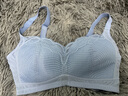 古今（GUJIN）古今內衣女士大胸顯小無(wú)鋼圈聚攏透氣性感蕾絲文胸女 藍色 75D  曬單實(shí)拍圖