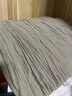 Basic House/百家好純色垂感休閑褲夏季氣質(zhì)寬松高腰直筒闊腿褲女 軍綠 S 曬單實(shí)拍圖