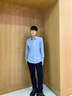 ZIOZIA【九牧王旗下】春夏舒彈褲商務男士休閑褲修身微彈透氣通勤長褲 淺卡其色 175/84A 曬單實拍圖