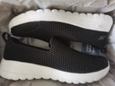 斯凱奇（Skechers）女鞋秋季透氣一腳蹬健步鞋子軟底減震休閑運動(dòng)網(wǎng)面鞋15600 黑色/白色/BKW 35 曬單實(shí)拍圖