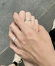 瑞諾情侶戒指一對(duì)999足銀開口素圈對(duì)戒男女求婚結(jié)婚戒生日禮物送女友 精美包裝 曬單實(shí)拍圖