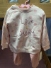 戴维贝拉（DAVE＆BELLA）女童套装休闲婴儿宝宝衣服童装洋气儿童卫衣长裤两件套幼儿服装 橘粉 100cm(建议身高95-105cm） 实拍图