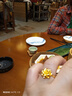 CGC 黃金戒指女足金999花形指環(huán)硬金結(jié)婚花開富貴送老婆禮物約1g 17號 曬單實拍圖