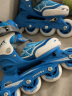 米高轮滑护具儿童溜冰鞋滑板车护具头盔包全套装 蓝色小码 实拍图