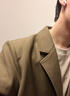 BODYDREAM休閑西裝男肌理感大碼外套復古高級感西服夾克/西褲套裝 棕色西裝 XL 曬單實(shí)拍圖
