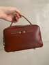 絲芙倫（seefulun）新年單肩斜挎小方包女百搭2026新款頭層牛皮雙拉鏈手提小包 焦糖色--植鞣頭層牛皮 4D469868BD 曬單實(shí)拍圖