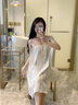 韓姿朵（Hanziduo）雙層紗布棉紗情侶睡衣女純棉吊帶睡裙夏季嬰兒紗綿綢男全棉家居服 3261女 XL 曬單實(shí)拍圖