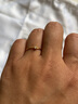 薇笑珠寶18K黃金戒指女彩金素圈鉆石戒輕奢情人節禮物送女友老婆生日紀念 14號 曬單實(shí)拍圖