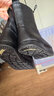 牛登負跟鞋女腰椎矯鞋正形體盆骨前傾鞋倒走真皮靴高幫秋冬前高后低鞋 黑色 38 曬單實(shí)拍圖