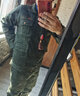 西塘先生兩套裝工作服裝男防燙電焊勞保服外套加厚款春秋季工地寬松工裝服 綠九大兜（兩套） 2XL 180碼（145-165斤）耐磨 曬單實(shí)拍圖
