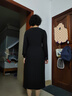 愛(ài)特愛(ài)（EITIE）秋新款商場(chǎng)同款時(shí)尚氣質(zhì)輕商務(wù)腰帶V領(lǐng)顯瘦燈籠袖連衣裙女6307020 黑20 M 160 曬單實(shí)拍圖