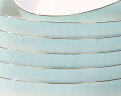 富彩陶瓷盘子菜盘家用欧式金边可微波简约时尚陶瓷加厚圆形餐盘碟组合套装 琉璃饭盘4个 7.5英寸 实拍图
