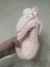 FOX.G毛毛棉拖鞋女士外穿秋冬家用防滑浴室家居鞋女鞋室內(nèi)月子鞋浴室拖 可愛(ài)兔子毛絨兩穿拖鞋粉色 38-39 【適合37-38碼】 曬單實(shí)拍圖