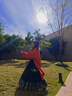 清水溪漢初花織花 清水溪漢初通勤風(fēng)漢服女秋冬寬松日常針織外搭繡花半身裙 楓葉紅外搭 預售25天內發(fā) L 曬單實(shí)拍圖