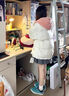 羽絨棉服女冬季加厚棉衣oversize潮冬裝2024年新款學(xué)生假兩件棉襖 米白色 S 曬單實(shí)拍圖