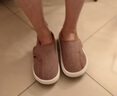 丑饅頭老人鞋男女糖足腳腫腳寬腳變形拇指外翻可調節加肥加寬專(zhuān)用鞋 春秋薄絨卡其色 超過(guò)56聯(lián)系客服 36/37 曬單實(shí)拍圖