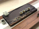 尚品邦（SHANGPINBANG）  手繪黑檀木茶盤天然整塊實(shí)木家用原木茶臺(tái)茶具套裝簡約托盤海 枯木逢春70*30*4.5CM 曬單實(shí)拍圖