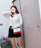LORFFINY輕奢品牌包包女包時尚單肩包女士斜挎包女包情人節(jié)生日禮物送女友 白藍(lán)色 品牌專柜禮盒裝 小包 曬單實(shí)拍圖