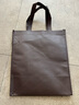 摩梧 無(wú)紡布手提袋定制印logo加厚購物環(huán)保袋培訓宣傳廣告 咖啡色 10個(gè)裝 豎款中號 32*38*10 曬單實(shí)拍圖
