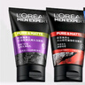 歐萊雅（LOREAL）男士洗面奶控油清痘深層清潔磨砂抗黑頭角質(zhì)氨基酸潔面乳男青少年 炭爽控油雙效潔面膏100ml+50mlx2 曬單實(shí)拍圖